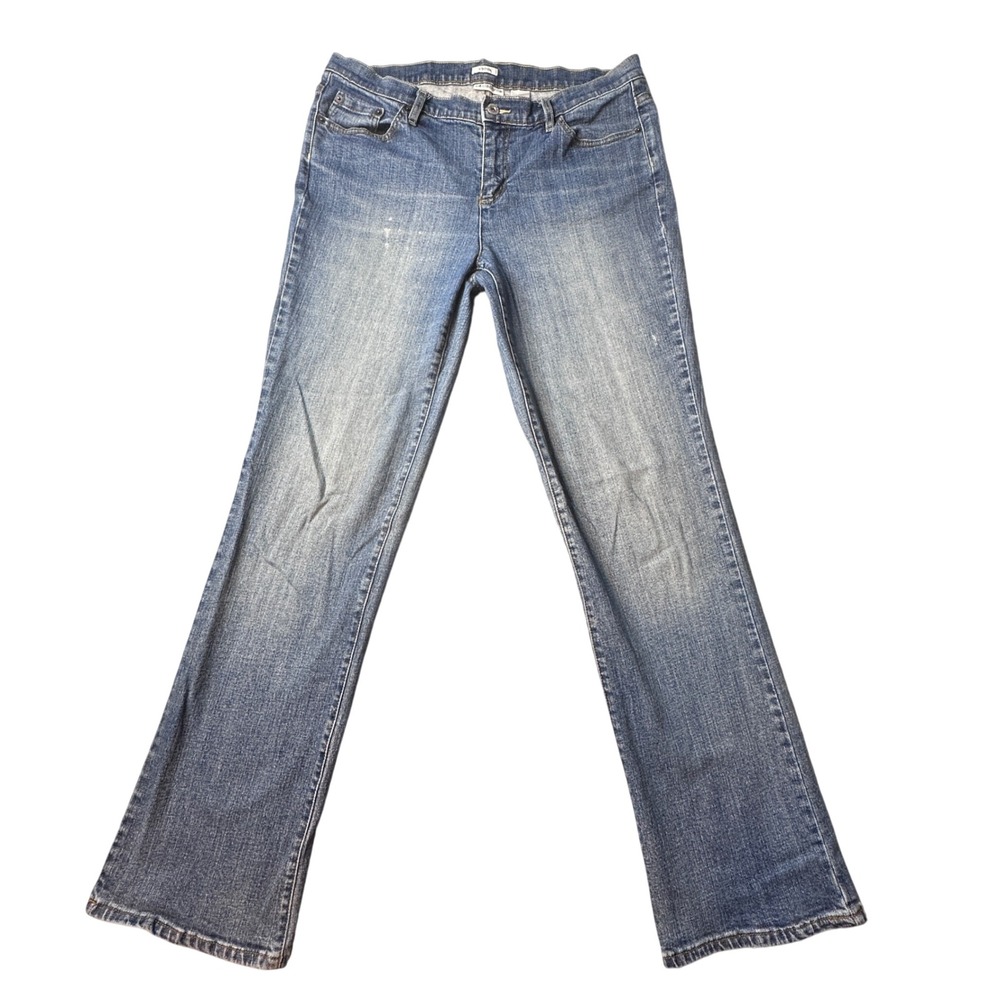 Liz Claiborne Jeans Womens 12 Blue Stretch Bootcut Denim Medium Wash Casual